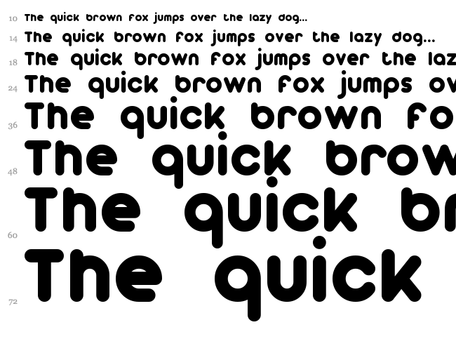 Dunkin font waterfall